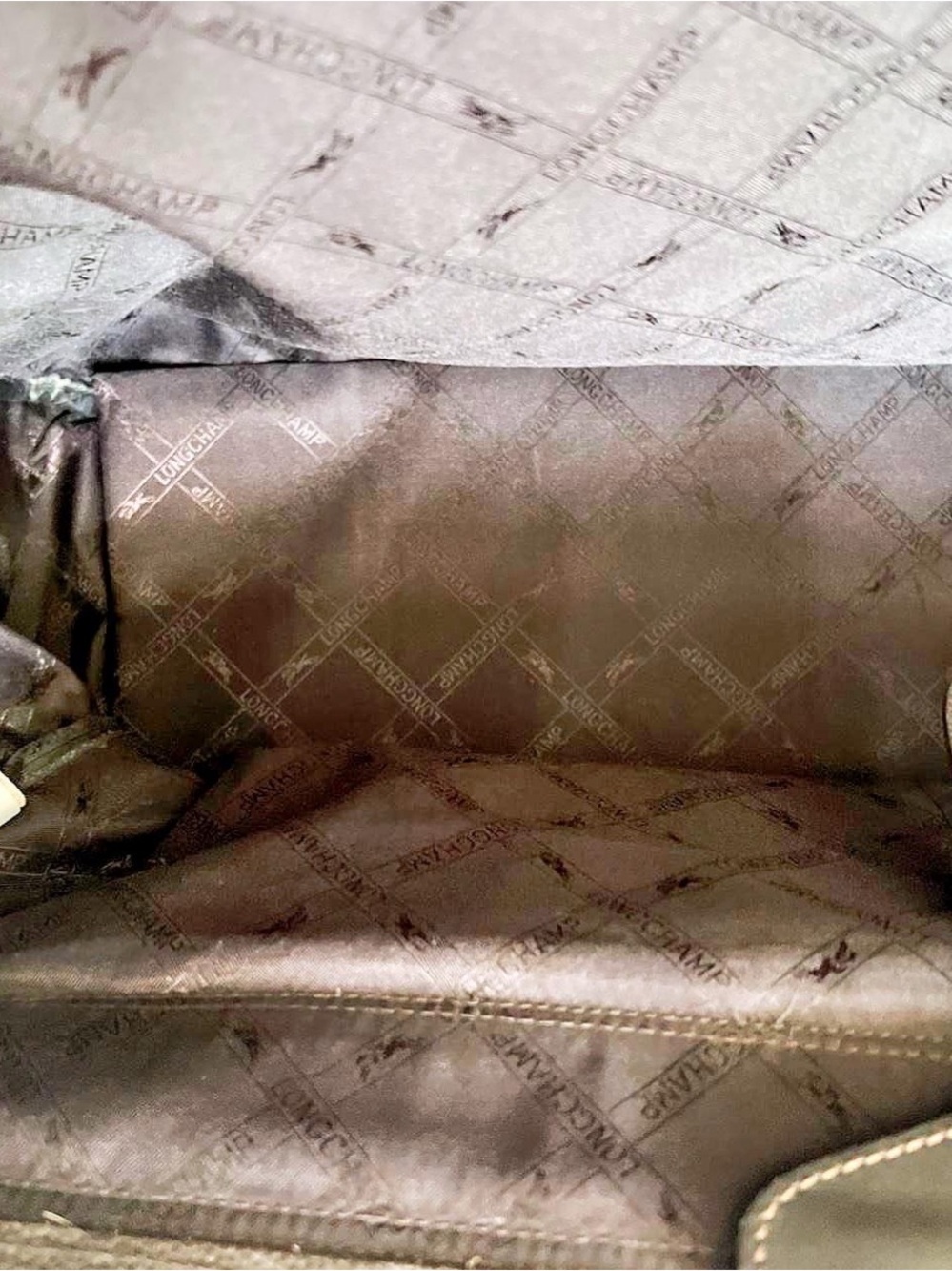 Vintage Longchamp Brown Leather Briefcase with pebbled texture #business #profe - Picture 6 of 7